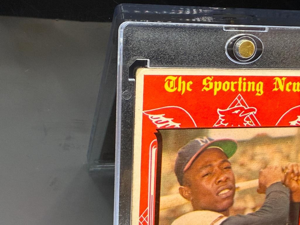 1959 TOPPS #561 HANK AARON 59' ALL STAR SELECTION THE SPORTING NEWS BASEBALL CARD - 4