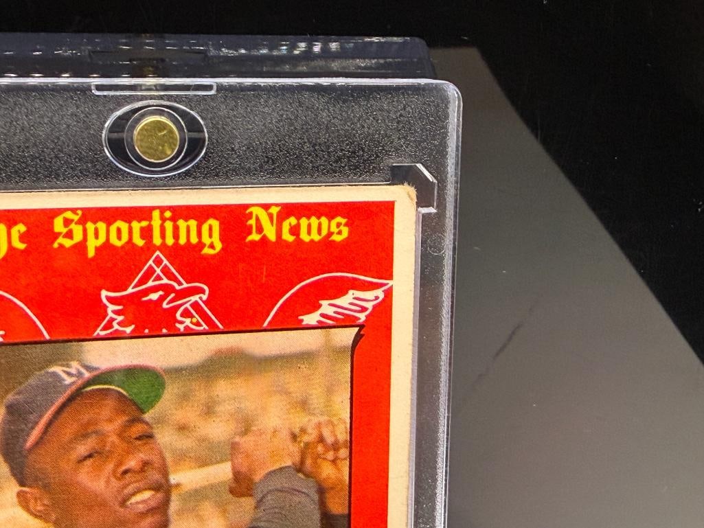 1959 TOPPS #561 HANK AARON 59' ALL STAR SELECTION THE SPORTING NEWS BASEBALL CARD - 5