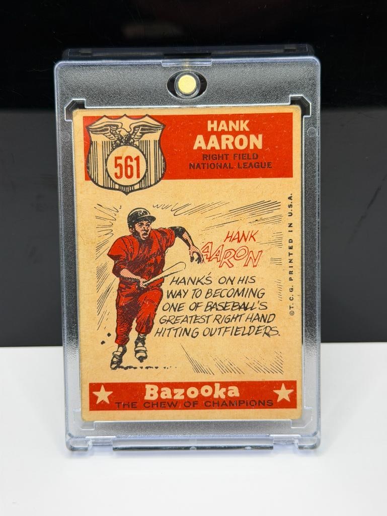 1959 TOPPS #561 HANK AARON 59' ALL STAR SELECTION THE SPORTING NEWS BASEBALL CARD - 6