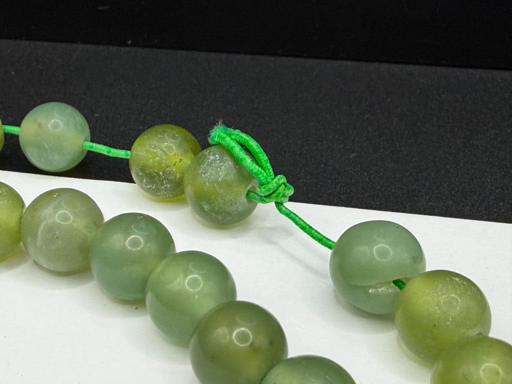 GREEN JADE BEAD BRACELET - 4