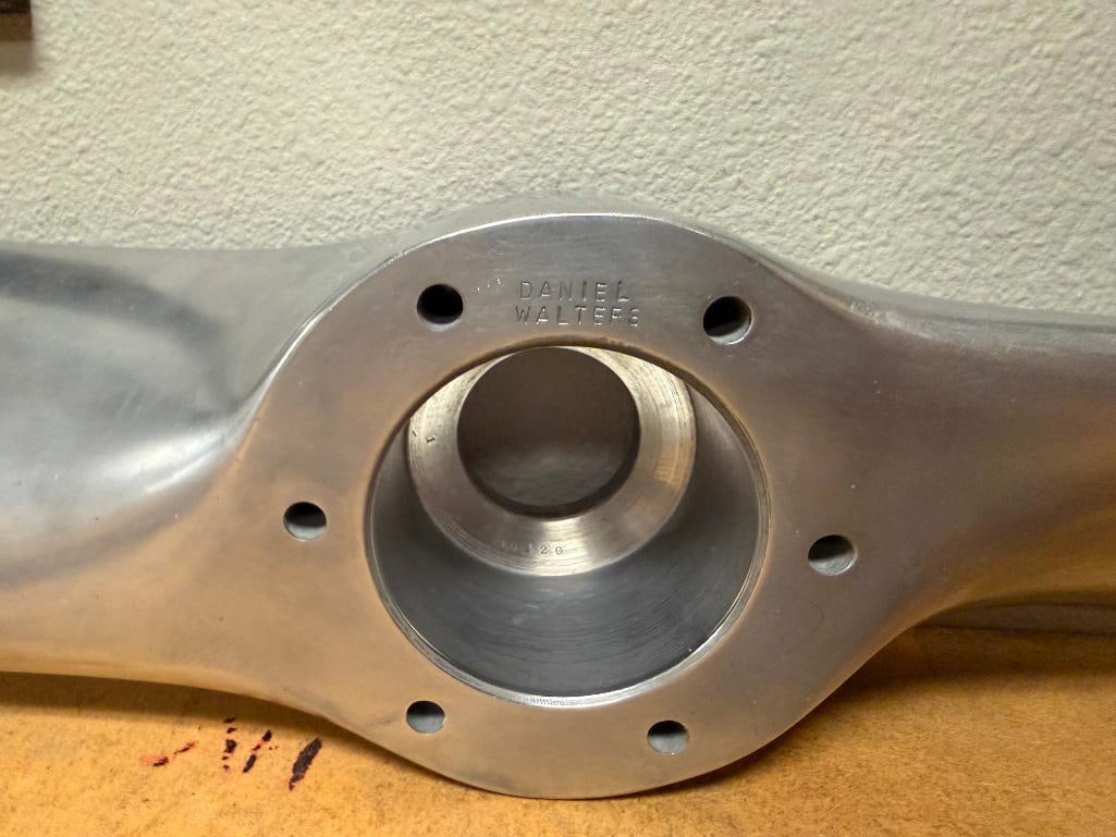 DANIEL WALTERS AVIATION AIRPLANE ALLUMINUM PROPELLER - 2