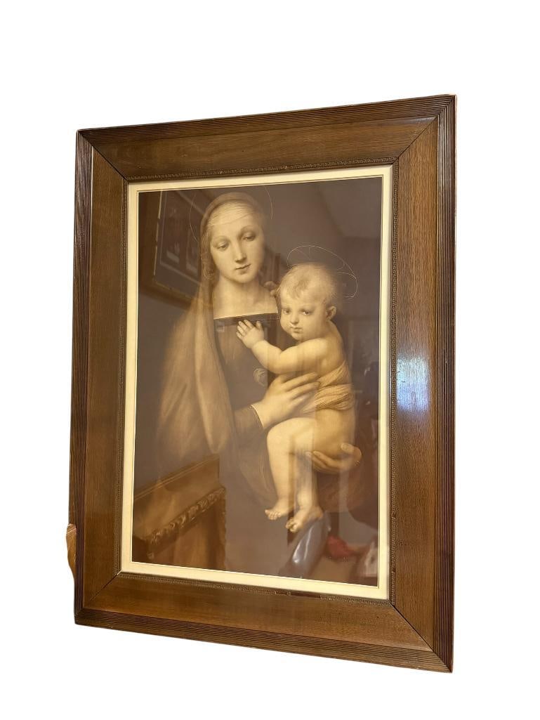 REPRODUCTION PRINT OF RAPHAEL'S FAMOUS RENAISSANCE PAINTING " MADONNA DEL GRANDUCA " (1 of 9)