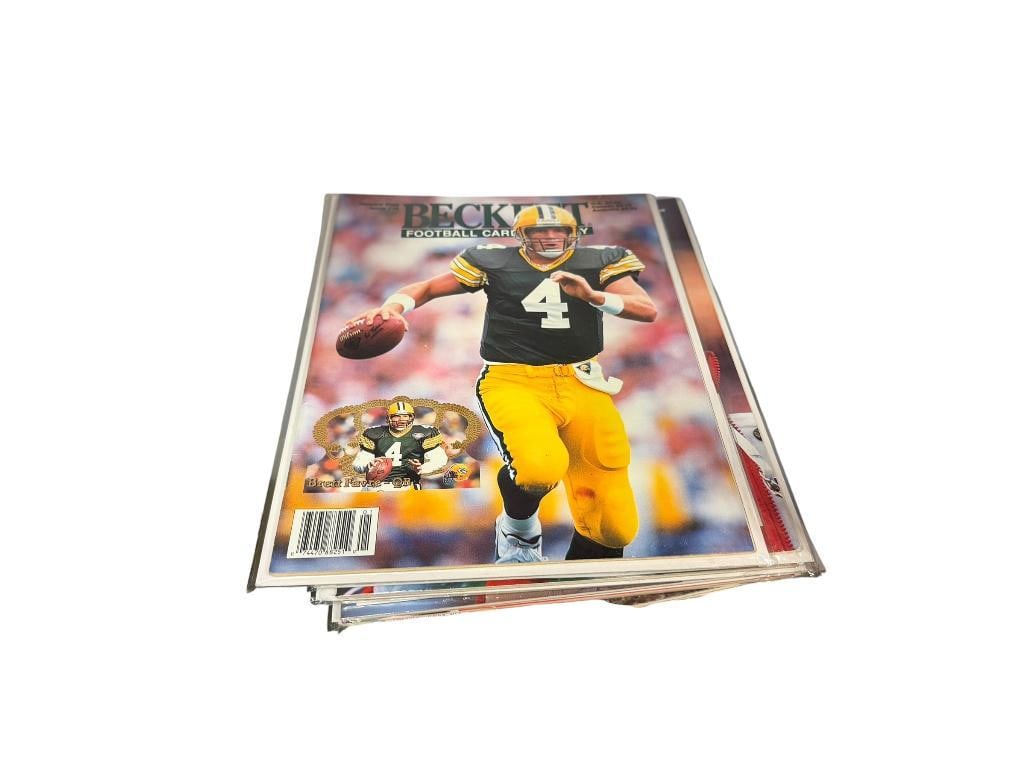 16 ISSUES OF BECKET FOOTBALL CARD MONTHLY MAGAZINES FROM THE 1990'S: ALL IN GOOD CONDITION AND WRAPPED 8" X 11"