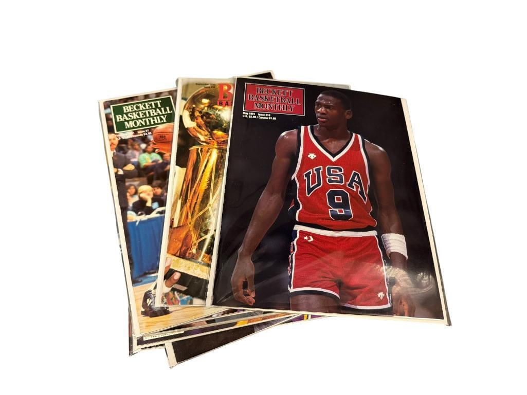 16 ISSUES OF BECKET BASKETBALL MONTHLY FROM THE 1990'S INCLUDING MICHAEL JORDAN COVERS: FEATURING STARS OF THE DAY INCLUDING SHAQ, MICHAEL JORDAN, REGGIE MILLER, AND MORE, GOOD CONDITION 8" X 11"