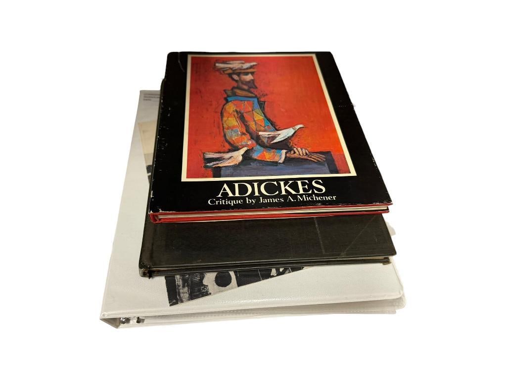 DAVID ADICKES ARTIST ARCHIVE FROM ONE OF HIS PATRONS INCLUDING TWO SIGNED BOOKS (1 of 18)