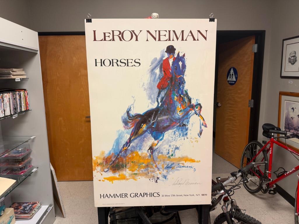 LEROY NEIMAN "HORSES" HAMMER GRAPHICS POSTER BY HARRY N. ABRAMS INC. - 2