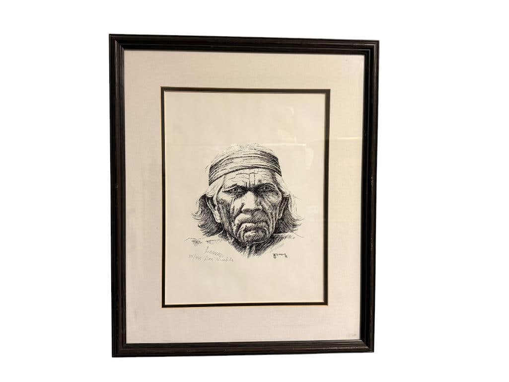 NATIVE AMERICAN ELDER SIGNED AND NUMBERED PRINT BY DON KIMBLE (1 of 7)