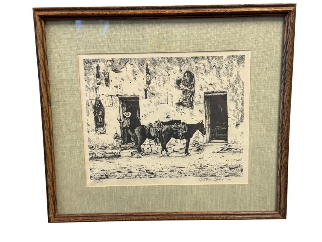 VICTOR HOHN WILDLIFE ARTIST LIMITED EDITION PRINT TITLED QUIET CANTINA NO. 18/960 (1 of 10)