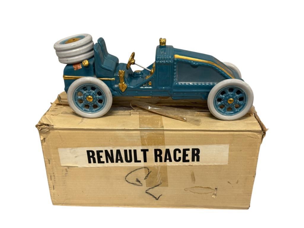 1969 MCCORMICK FAMOUS FIRSTS EDITION NO. 4 1906 RENAULT GRAND PRIX CAR PORCELAIN WHISKEY DECNATER (1 of 11)