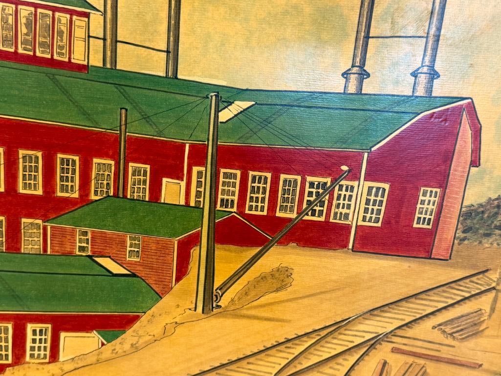 HISTORICAL NEVADA MINING SHAFT DURING COMSTOCK LODE CHOLLAR NO.1 CROSS SAVAGE SHAFT PAINTING - 4