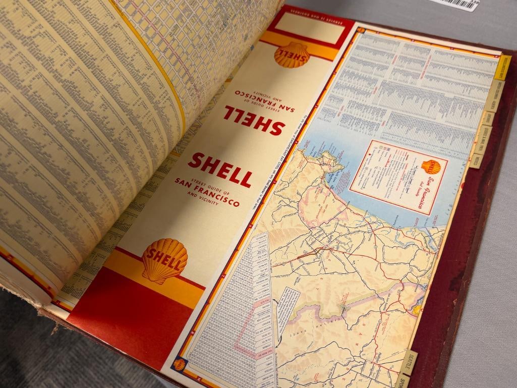 1957 VINTAGE SHELL OIL CO. BOUND SERVICE STATION ROAD MAPS OF THE UNITED STATES - 6