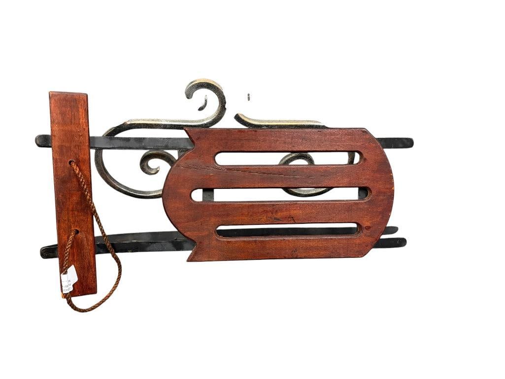METAL AND WOOD DECORATIVE SLED FOR DISPLAY OR FOR DOLLS PROP (1 of 8)
