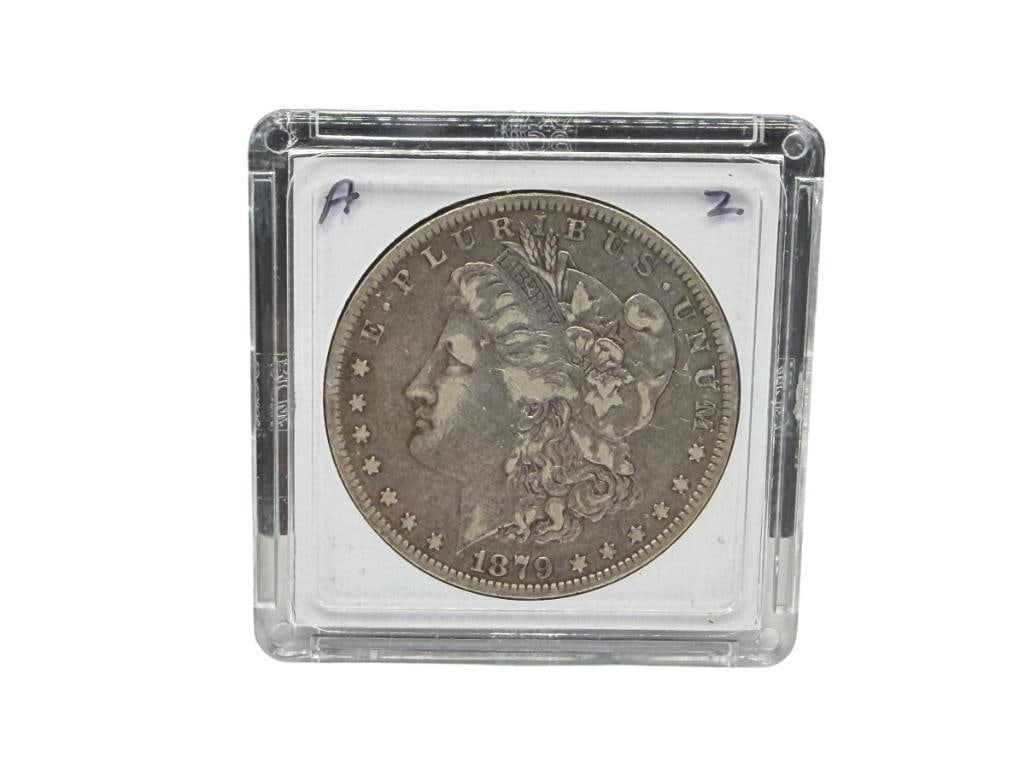 1879-O U.S. MORGAN SILVER DOLLAR: 90% SILVER