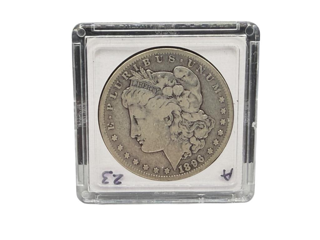 1896-S U.S. MORGAN SILVER DOLLAR (1 of 6)