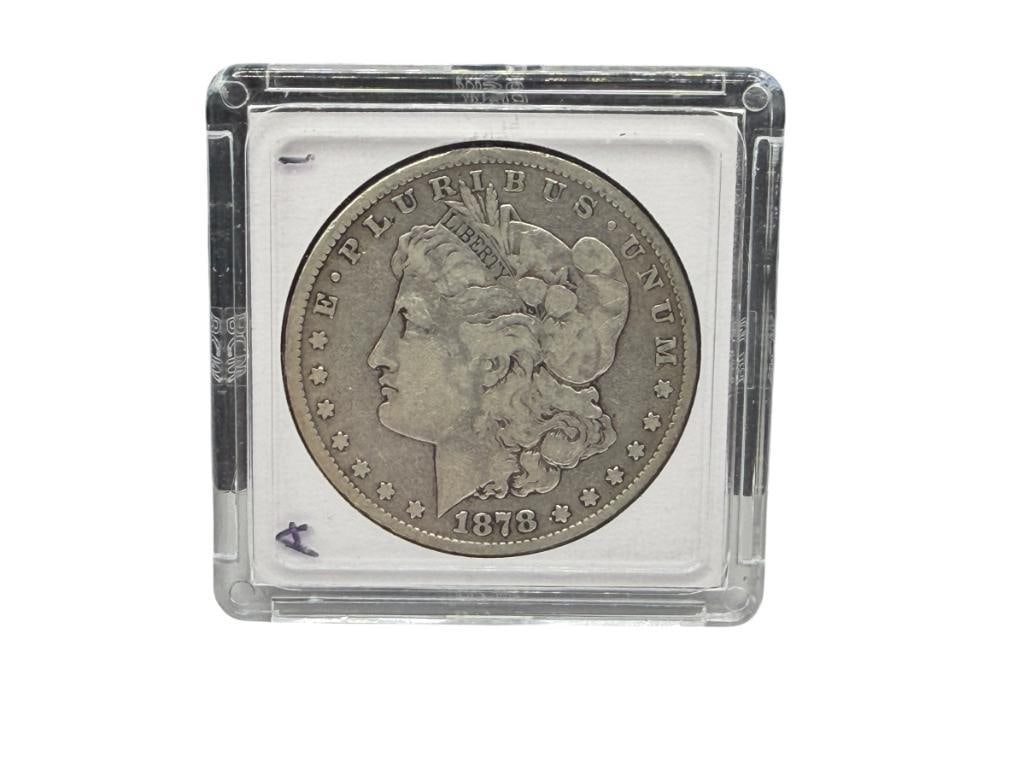 1878-S U.S. MORGAN SILVER DOLLAR: 90% SILVER