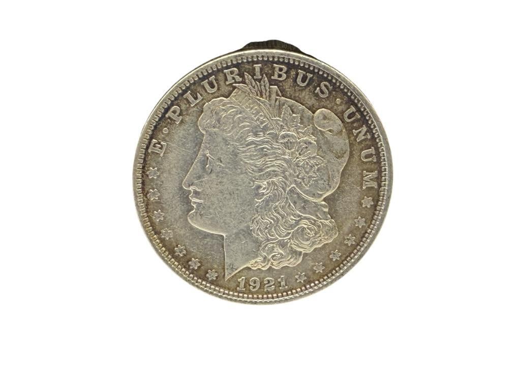 1921-D U.S. MORGAN SILVER DOLLAR (1 of 6)