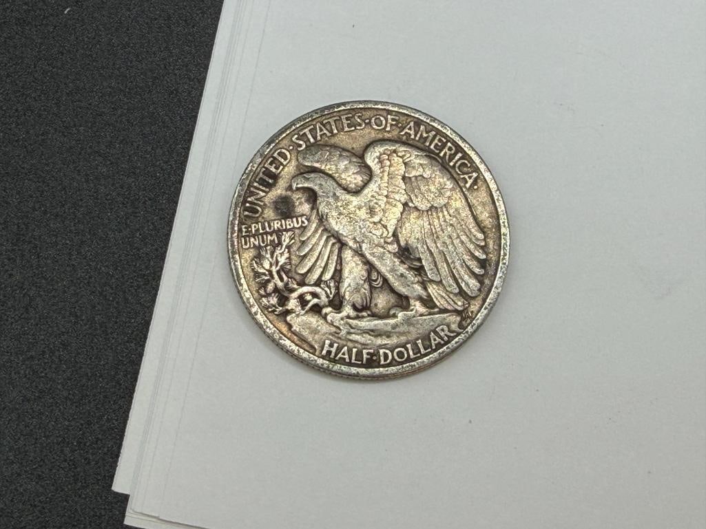 $10 ROLL OF U.S. WALKING LIBERTY SILVER HALF DOLLARS DATING BACK TO THE MID-1930'S - 9