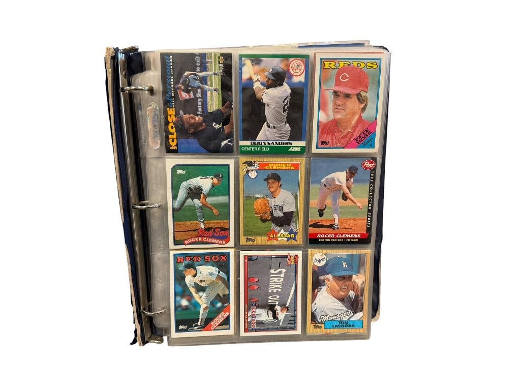 OVER 200 ASSORTED BASEBALL CARDS FROM 1980'S AND 1990'S TOPPS, SCORE, FLEER: 1980'S - 1990'S BASEBALL CARDS