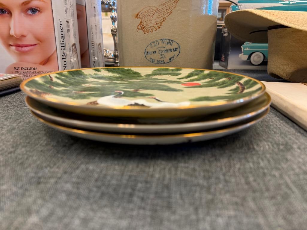 1979 FRANKLIN MINT PORCELAIN PLATES BIRDS AND FLOWERS OF THE ORIENT COLLECTION BY NAOKOO NOBATA - 3