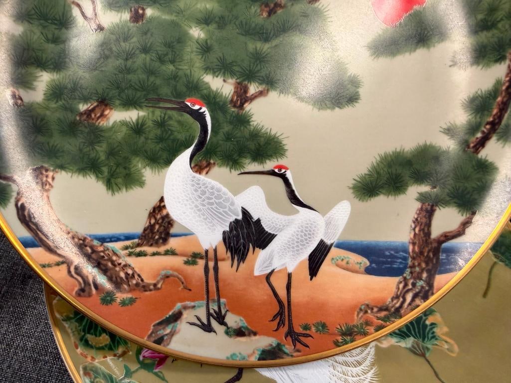 1979 FRANKLIN MINT PORCELAIN PLATES BIRDS AND FLOWERS OF THE ORIENT COLLECTION BY NAOKOO NOBATA - 4