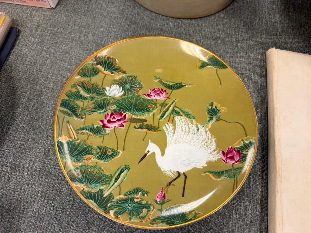 1979 FRANKLIN MINT PORCELAIN PLATES BIRDS AND FLOWERS OF THE ORIENT COLLECTION BY NAOKOO NOBATA - 5