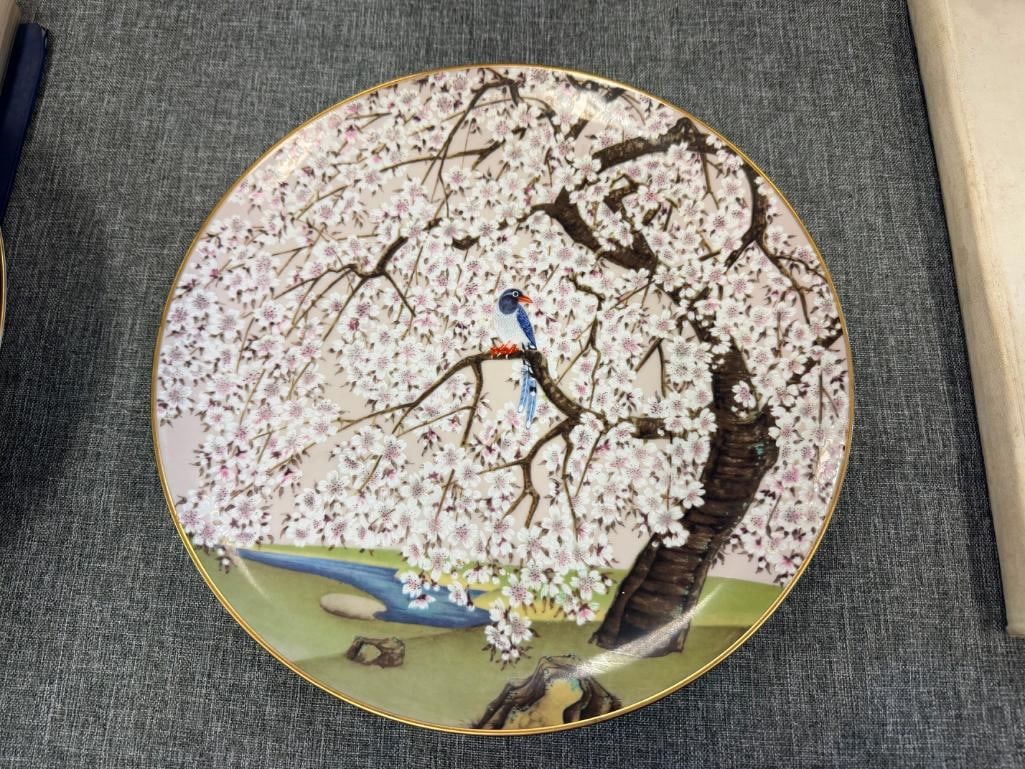 1979 FRANKLIN MINT PORCELAIN PLATES BIRDS AND FLOWERS OF THE ORIENT COLLECTION BY NAOKOO NOBATA - 8