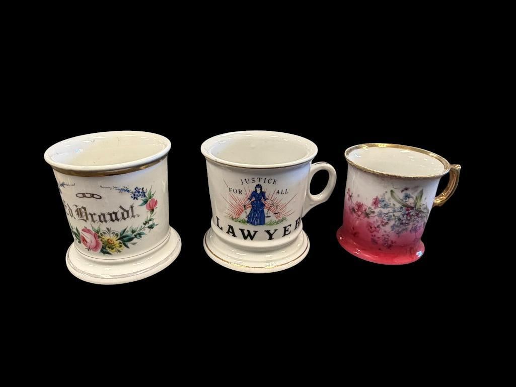 EARLY 20TH CENTURY OCCUPATIONAL / SHAVING MUGS (1 of 10)