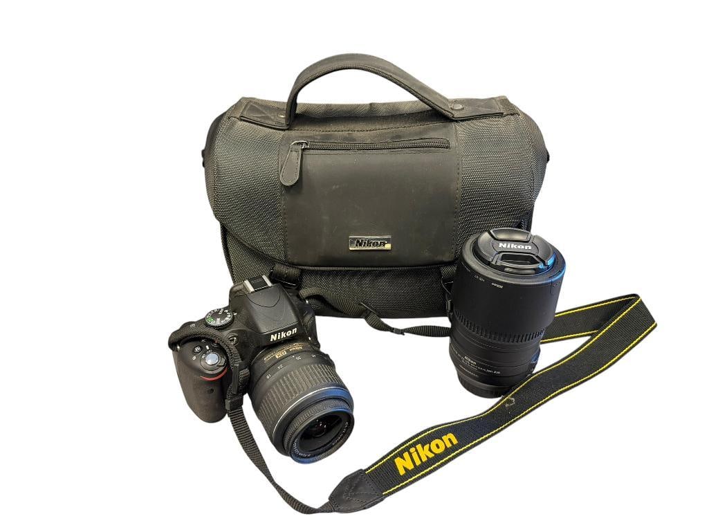 NIKON D5100 DX-FORMAT DSLR CAMERA WITH NIKON DX AF-S NIKKOR 55-300MM AND DX AF-S 18-55MM LENS (1 of 17)