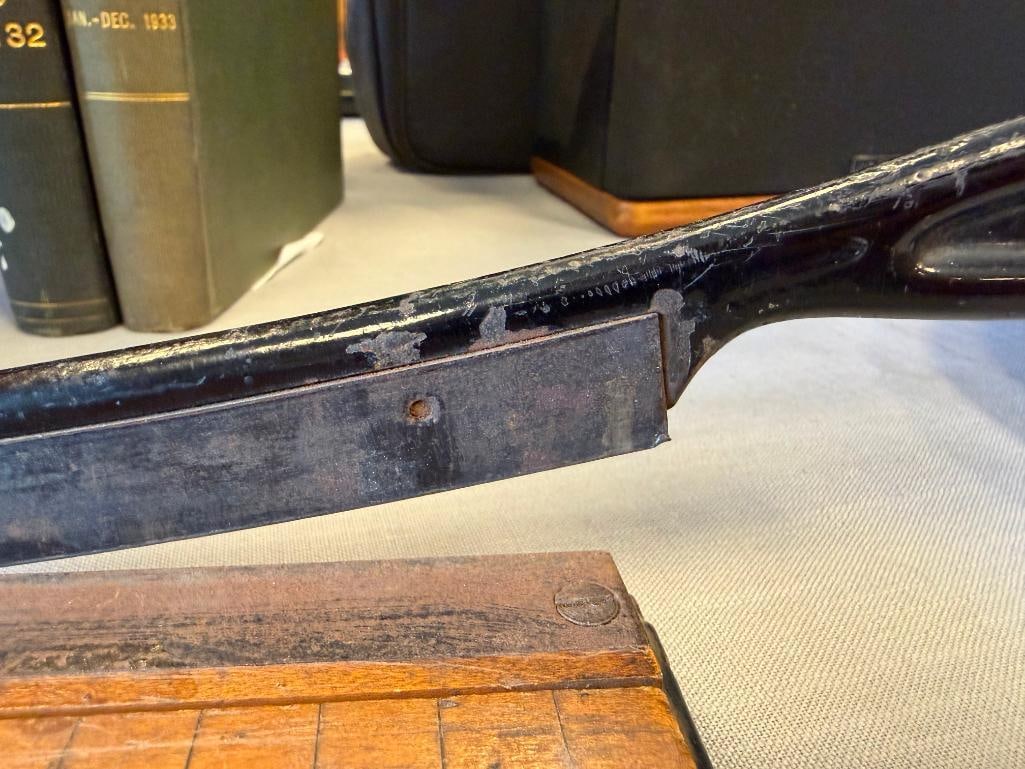 VINTAGE EASTMAN KODAK NO. 1 GUILLOTINE FILM SLICER / TRIMMER WOOD AND CAST IRON - 6