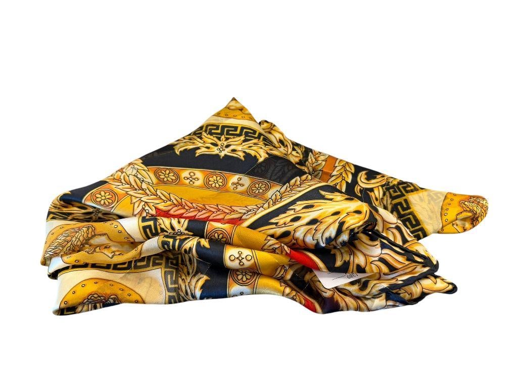 VERSACE-STYLE PRINT SILK SCARF (1 of 8)