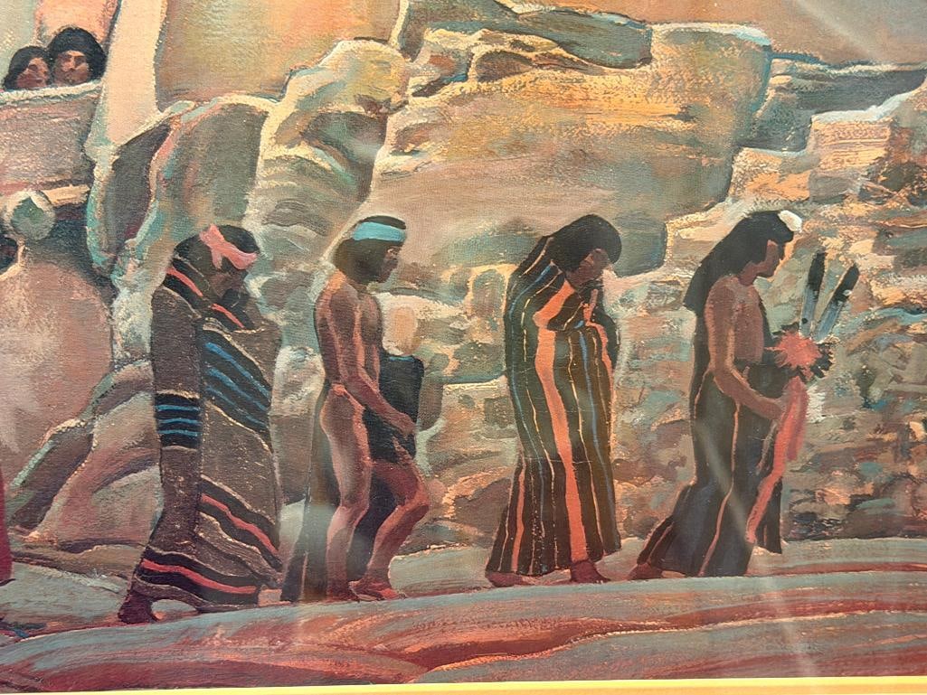MAYNARD DIXON AMERICAN WEST ARTIST PRINT TITLED THE WISE MEN - 4