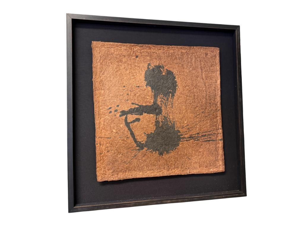 CONTEMPORARY SPLATTER ART ON THICK PLANT FIBER PAPER RICHARD HAMBLETON STYLE (1 of 9)