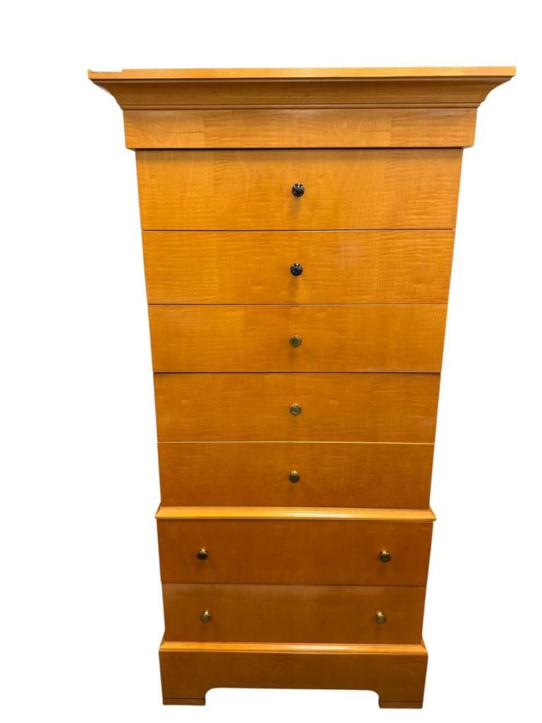DREXEL HERITAGE MAPLE HIGHBOY CHEST OF DRAWERS (1 of 9)