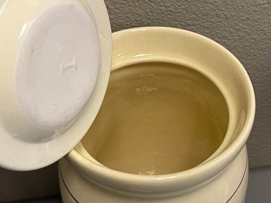 CERAMIC POTTERY STYLE CROCK WINE DISPENSER APPROX. ONE GALLON - 4