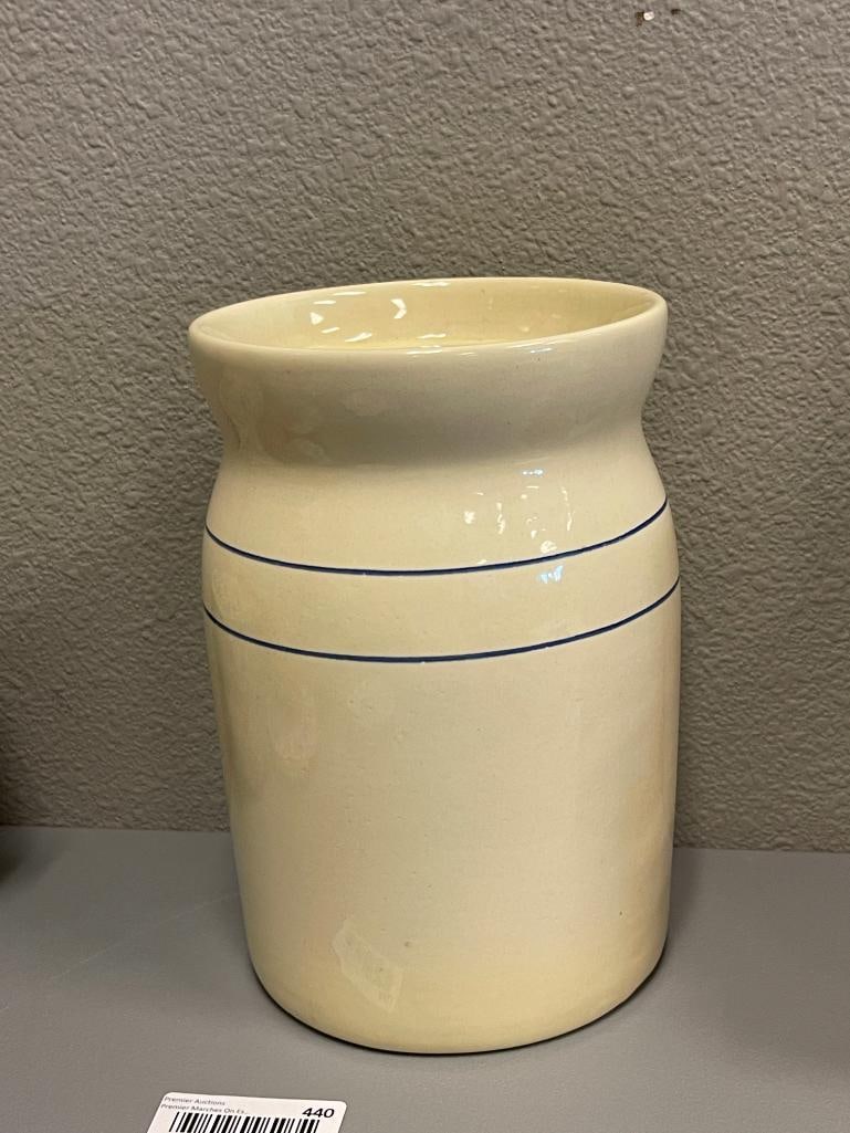 CERAMIC POTTERY STYLE CROCK WINE DISPENSER APPROX. ONE GALLON - 5