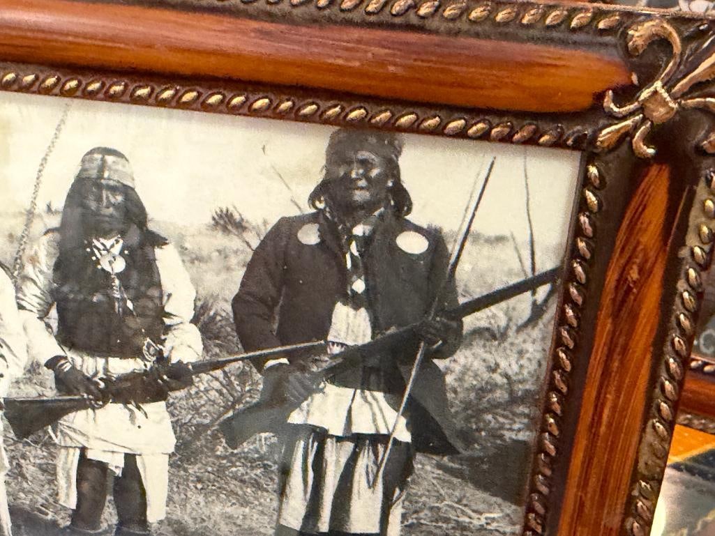 BLACK AND WHITE PHOTO-PRINTS OF PROMINENT NATIVE AMERICAN FIGURES GERONIMO, AL-CHE-SAY, RED CLOUD - 10