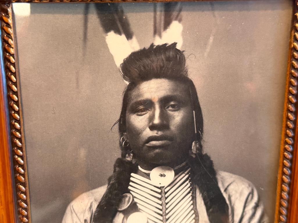 BLACK AND WHITE PHOTO-PRINTS OF PROMINENT NATIVE AMERICAN FIGURES GERONIMO, AL-CHE-SAY, RED CLOUD - 6