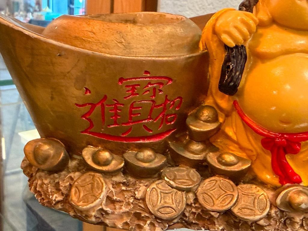 HEAVY RESIN LAUGHING BUDDHAS CHINESE FENG SHUI FIGURES - 7