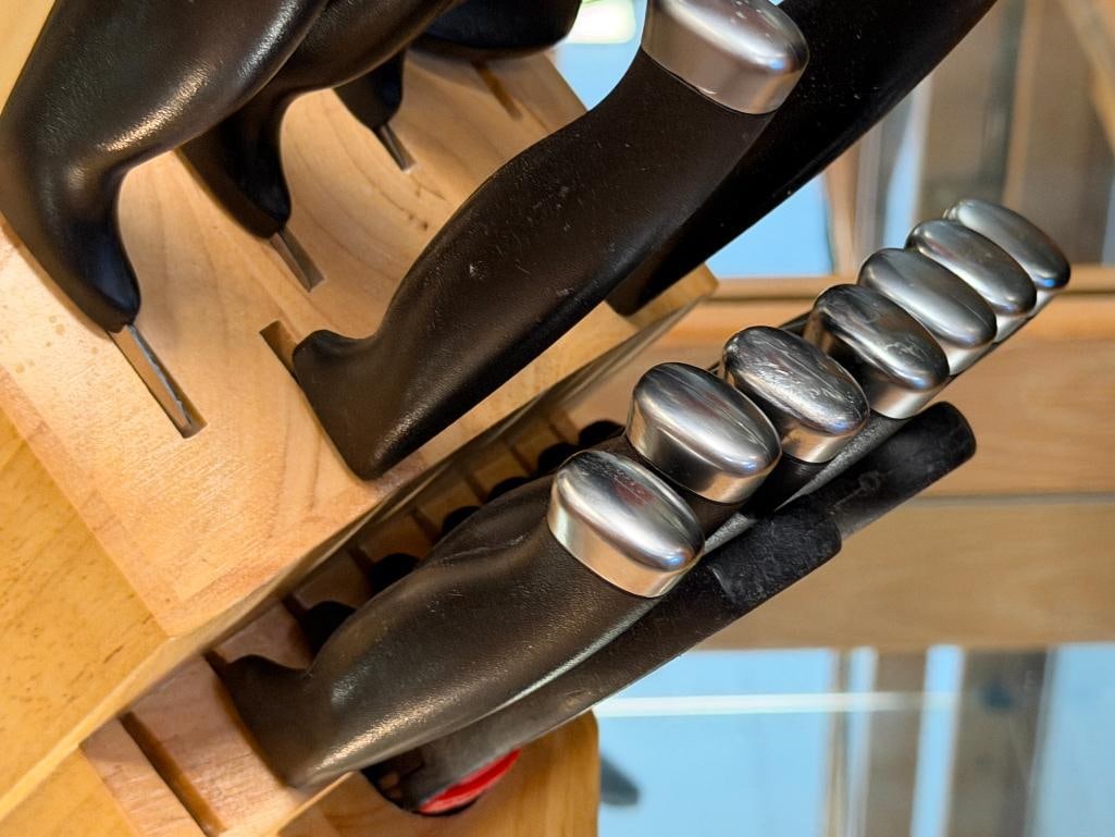 FARBERWARE KITCHEN KNIVE SET WITH KNIFE BLOCK 14 PIECE SET - 3