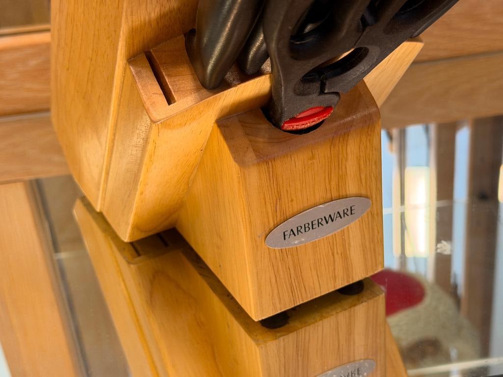 FARBERWARE KITCHEN KNIVE SET WITH KNIFE BLOCK 14 PIECE SET - 4