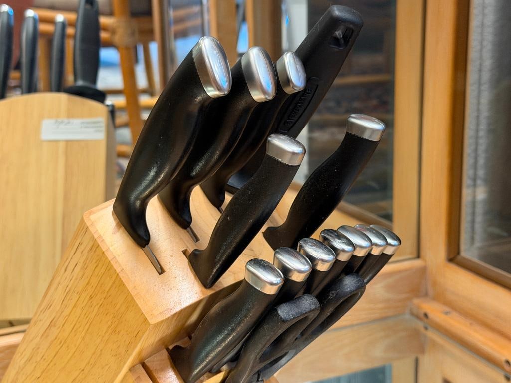 FARBERWARE KITCHEN KNIVE SET WITH KNIFE BLOCK 14 PIECE SET - 5