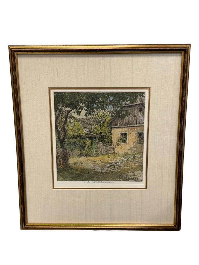 LUIGI KASIMIR RENOWNED AUSTRO-HUNGARIAN PRINT MAKER ETCHING JOHANN STRAUSS HOUSE (1 of 8)