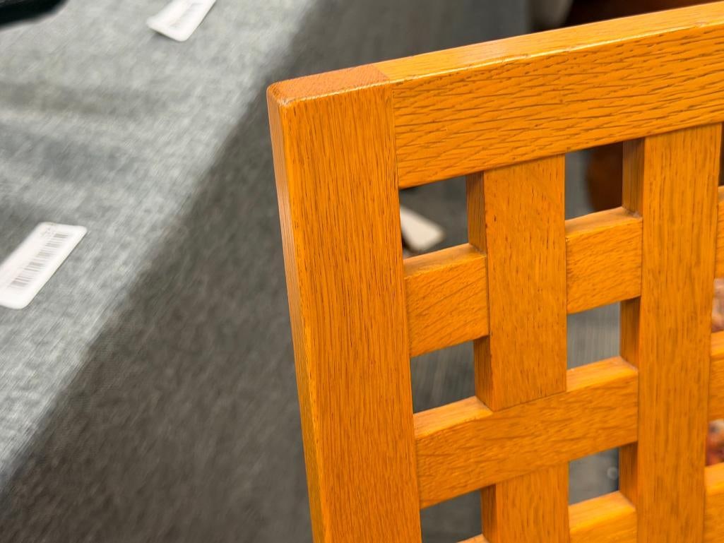 CONDE HOUSE SCANDINAVIAN DESIGN MAPLE HARDWOOD WAFFLE WEAVE CHAIRS AND DINING TABLE - 10