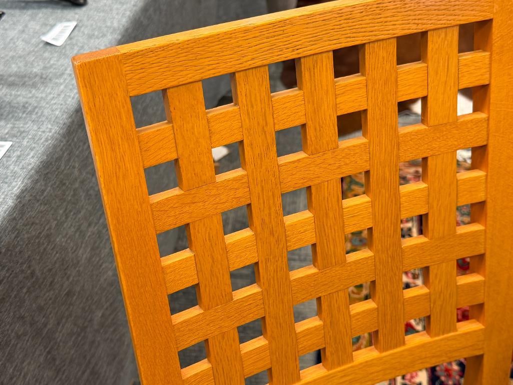 CONDE HOUSE SCANDINAVIAN DESIGN MAPLE HARDWOOD WAFFLE WEAVE CHAIRS AND DINING TABLE - 9