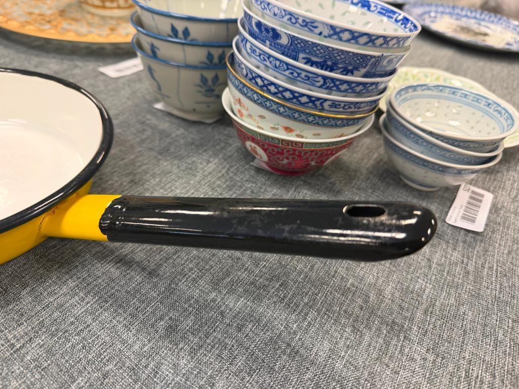 VINTAGE HUTA SILESIA POLISH MADE ENAMELED PANS CIRCA 1970'S - 8