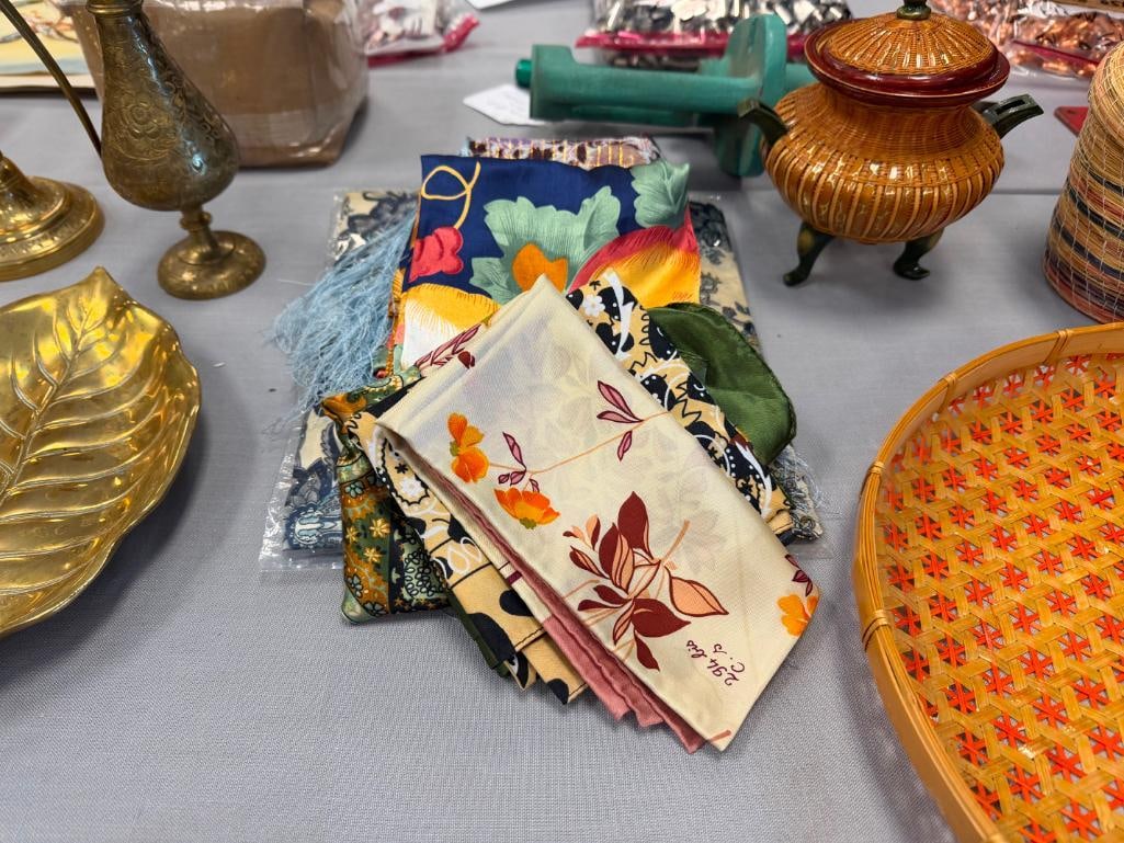 SIX WOMAN SILK SCARVES - 2