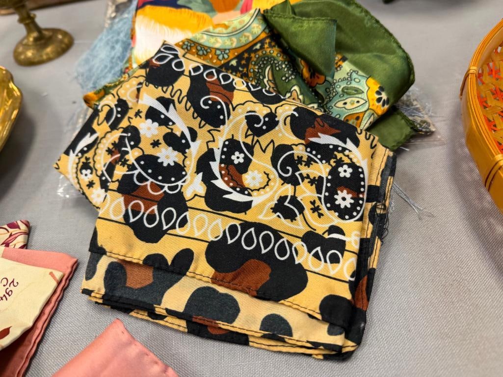 SIX WOMAN SILK SCARVES - 5