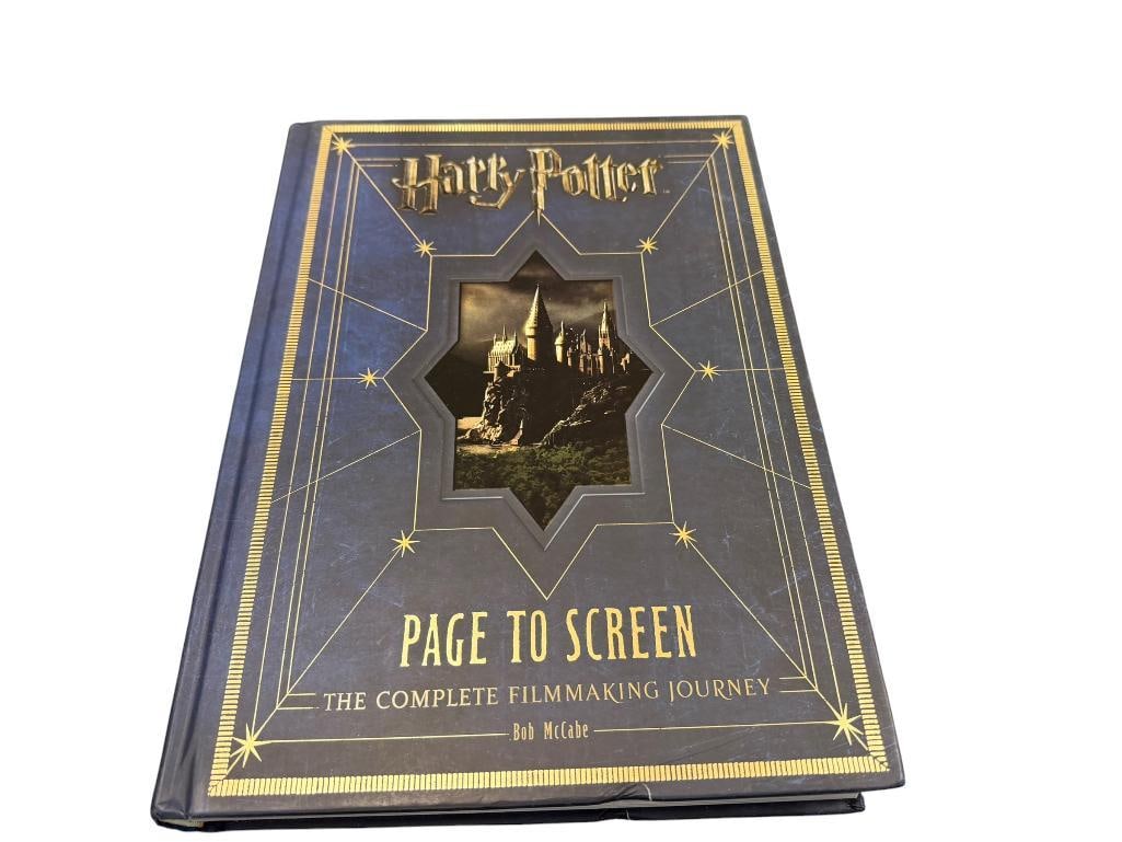 2011 WARNER BROS. HARRY POTTER PAGE TO SCREEN THE COMPLETE FILM MAKING BOOK BY BOB MCCABE: HARD COVER WITH ILLUSTRATIONS 9 1/2" X 13"