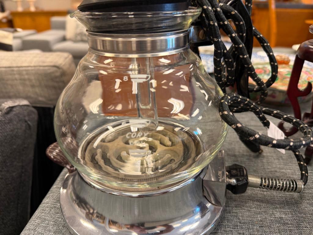1940'S CORY GLASS VACUUM DRU DRL ROD COFFEE BREWER - 5