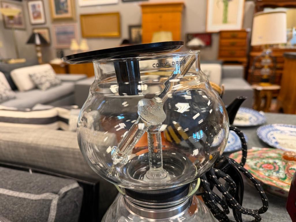 1940'S CORY GLASS VACUUM DRU DRL ROD COFFEE BREWER - 7